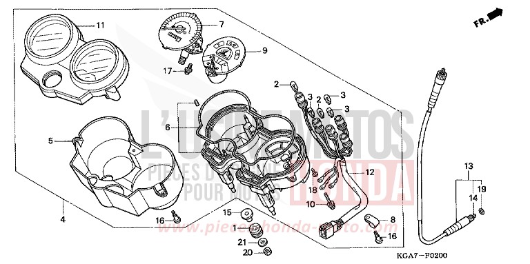 METER for CG125 TITAN ES FORCE SILVER METALLIC (NH411) from 2004